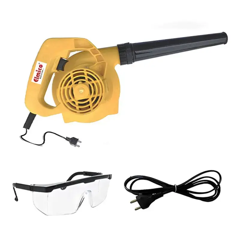 Professional Grade Elmico 60 Minutes Continious Running Air Blower With 12 Feet Extension Wire & Safety Goggle (Eb-5-12FT+Goggle) (6 Month Warranty)